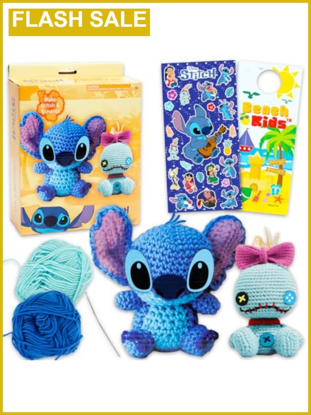 Lilo and Stitch Crochet Kit for Beginners with Stitch and Scrump Patterns Yarn